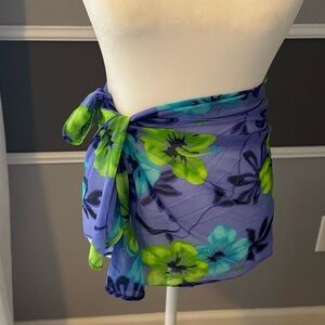 Sessa Blue and Green Floral Sarong